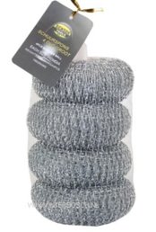 Staal schuurspons 4-delig groot